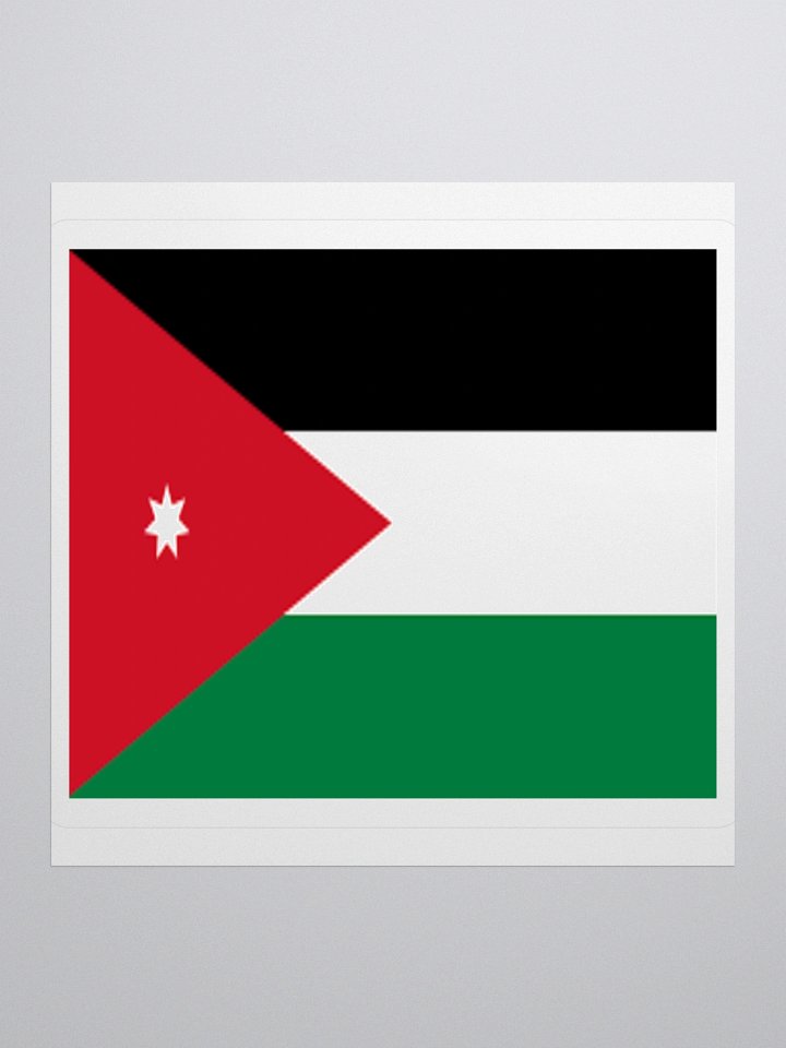 Jordan Flag Sticker | Seven-Pointed Star Design | Durable Vinyl | 3 Sizes product image (1)