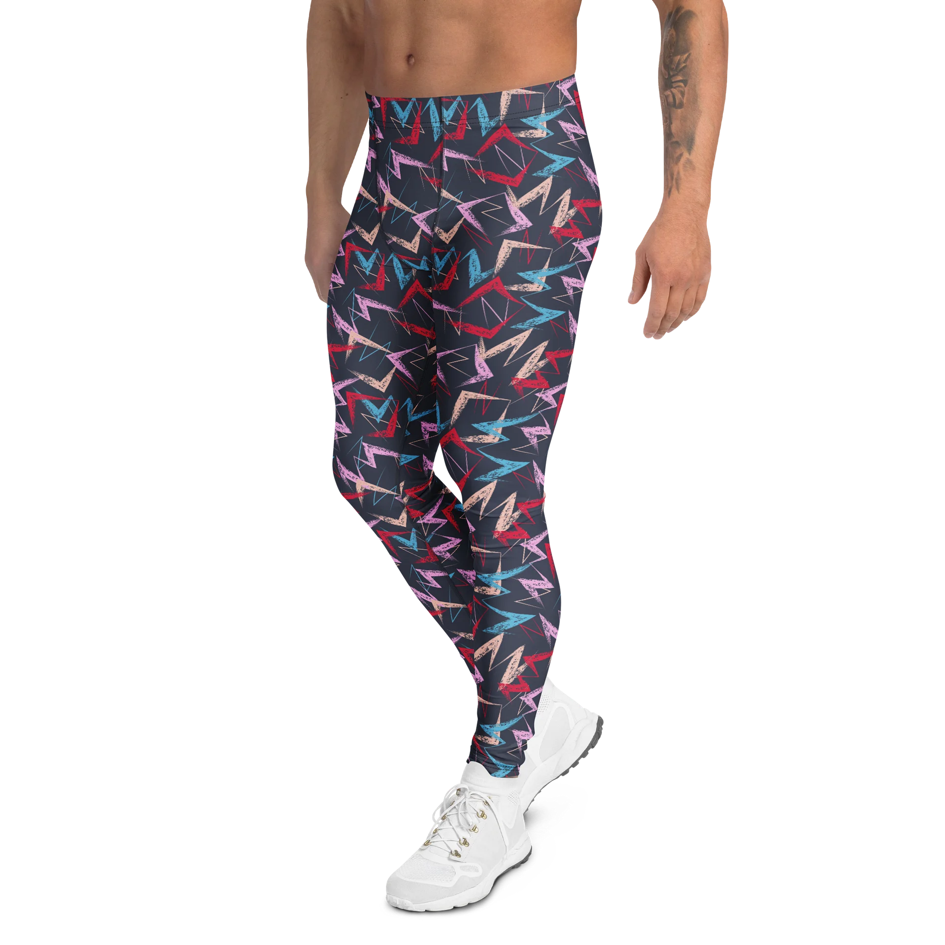 Edgy Bold Grunge Paint Stroke Men's Leggings product image (4)