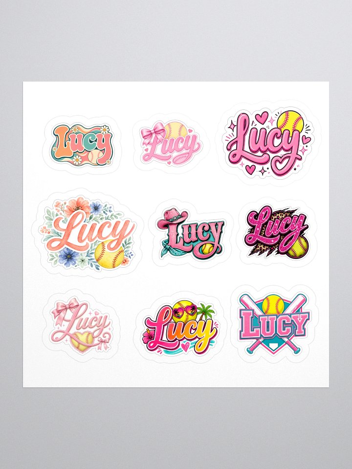 Lucy Softball & Western Sticker Set product image (1)