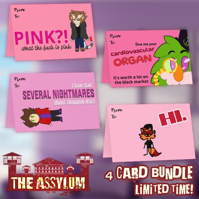 THE ASSYLUM: Valentines Day Cards: 4 Card Bundle *LIMITED* product image (1)