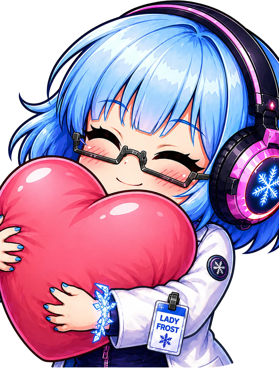 Lady Frost Big Heart Emote - Die Cut Sticker product image (1)