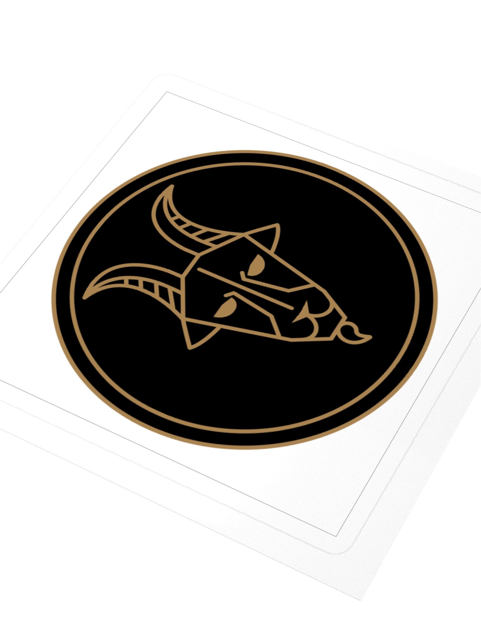 Capricorn Zodiac Sticker — Gold Seal Emblem Design product image (3)