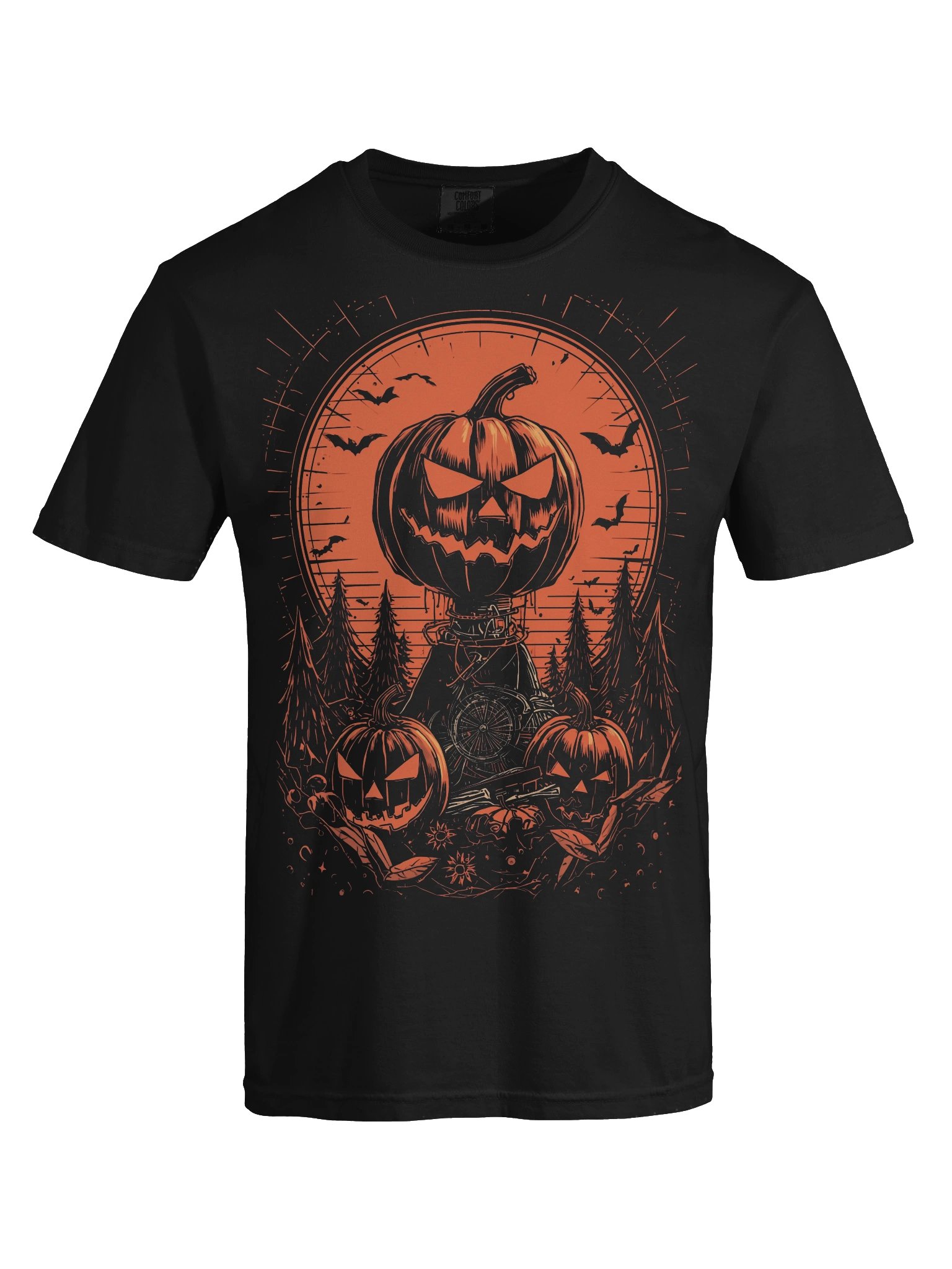 Spooky Jack-O’-Lantern Halloween Heavyweight T-Shirt product image (2)