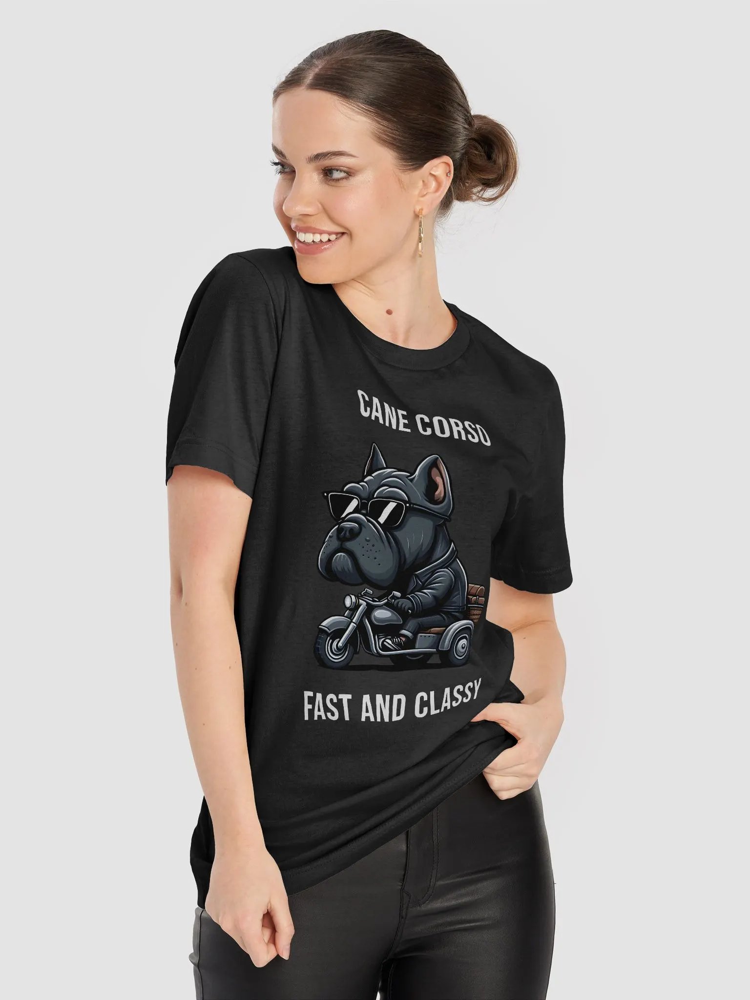 Cane Corso T-shirt: Fast and Classy on an Old-School Ride ! product image (6)