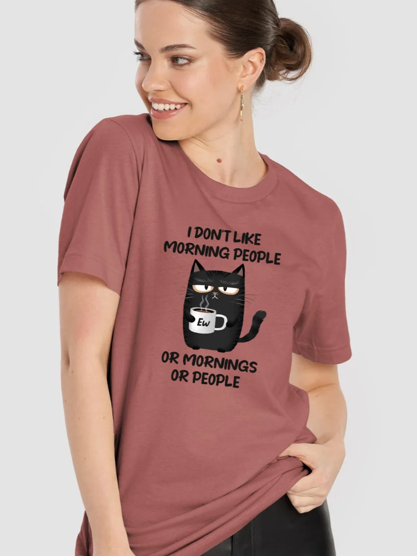 Grumpy Morning Cat Tee product image (1)