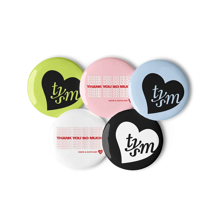 TYSM Heartfelt Pin Buttons Set product image (2)