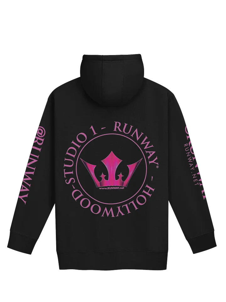 Runway Magazine Studio 1 - Black Premium Hoodie - Pink Logo product image (2)