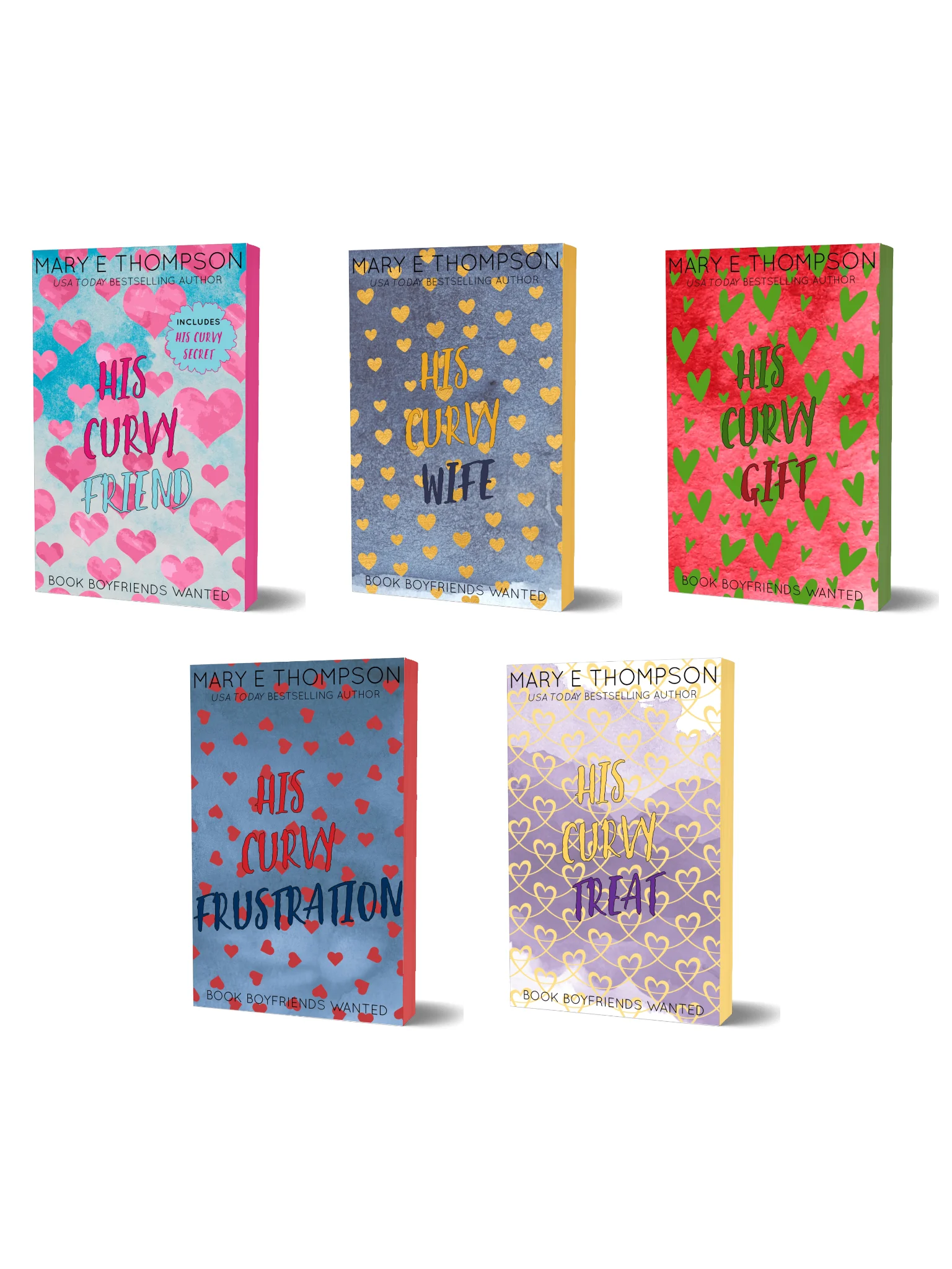 Book Boyfriends Wanted books 1-5 BUNDLE (PAPERBACKS) HEART COVERS product image (1)