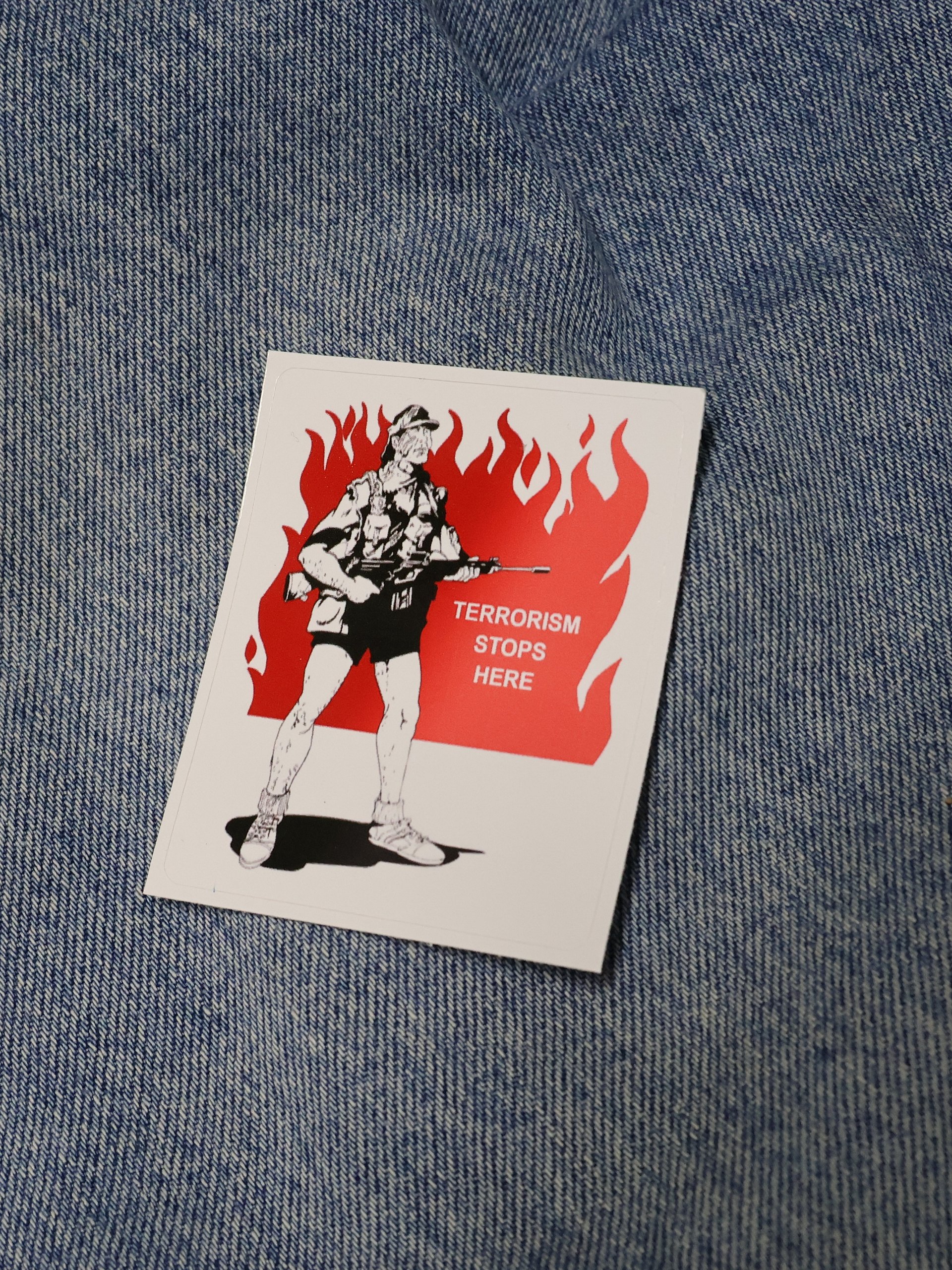 "TERRORISM STOPS HERE" STICKER product image (2)