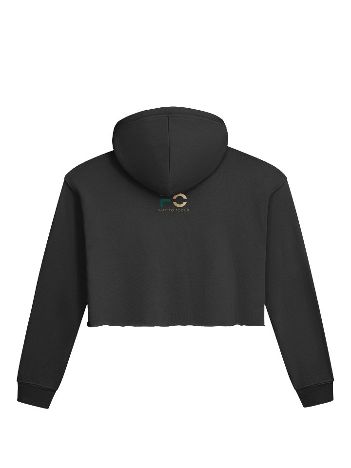 FOCUS Crop Top Hoodie — Black product image (2)