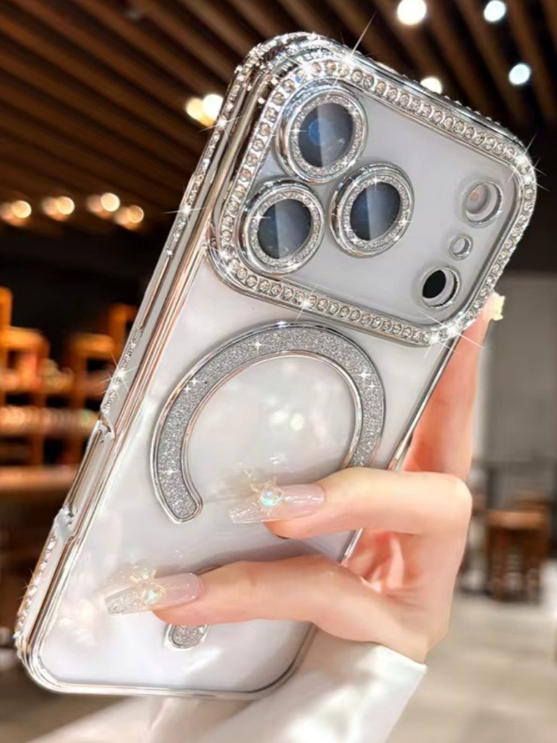 17 Pro Max Glitter Diamond Rhinestone Case – Luxury Bling Magnetic Case with MagSafe product image (3)