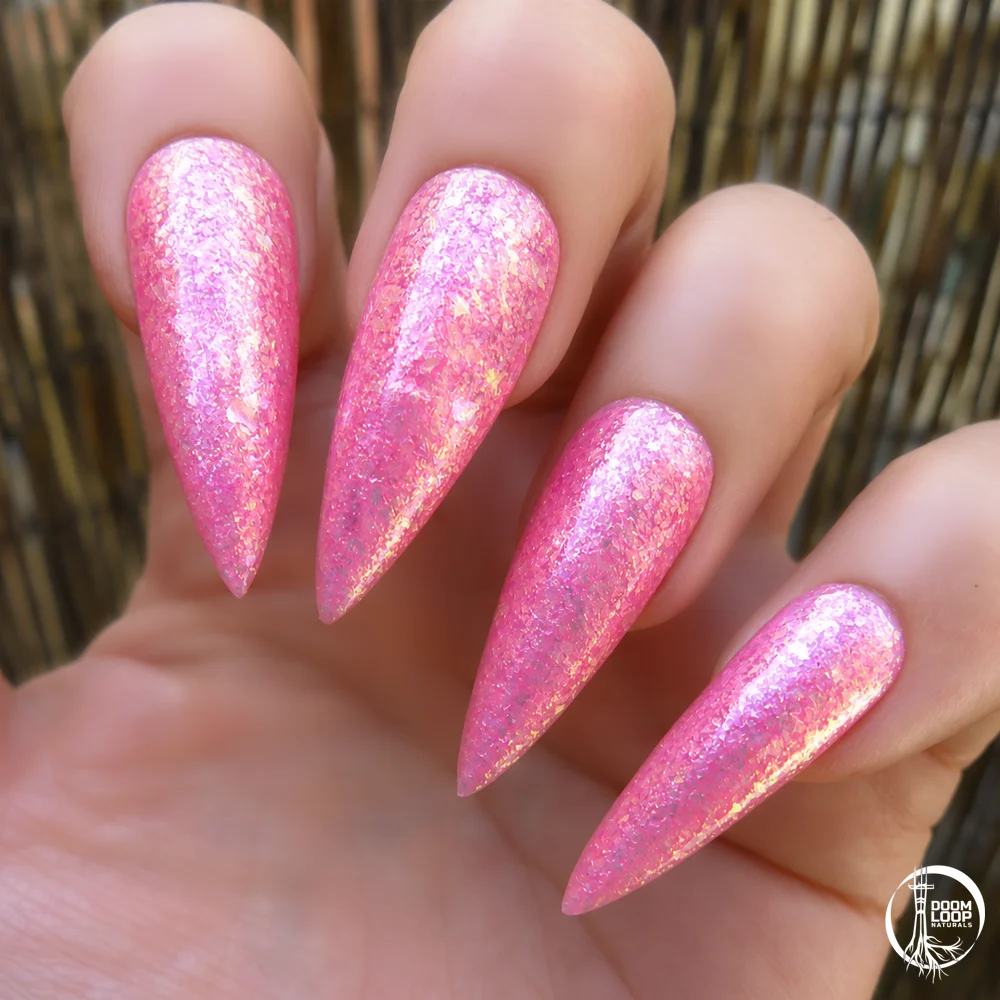 SHAPE OF A NAME - Soft Pink Jelly Flakie Nail Polish product image (8)