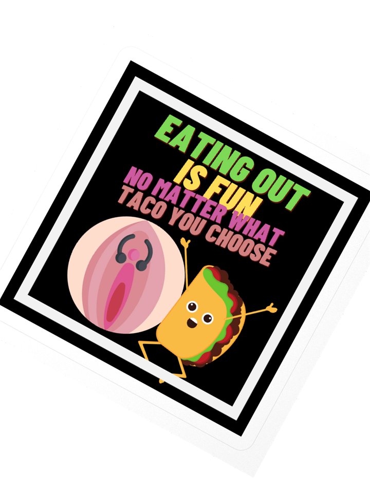Eating Out Is Fun Square Sticker product image (2)