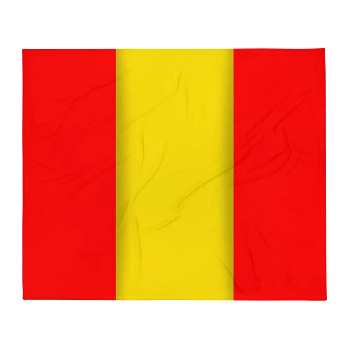 Red Yellow Red Flag Colored Throw Blanket product image (2)
