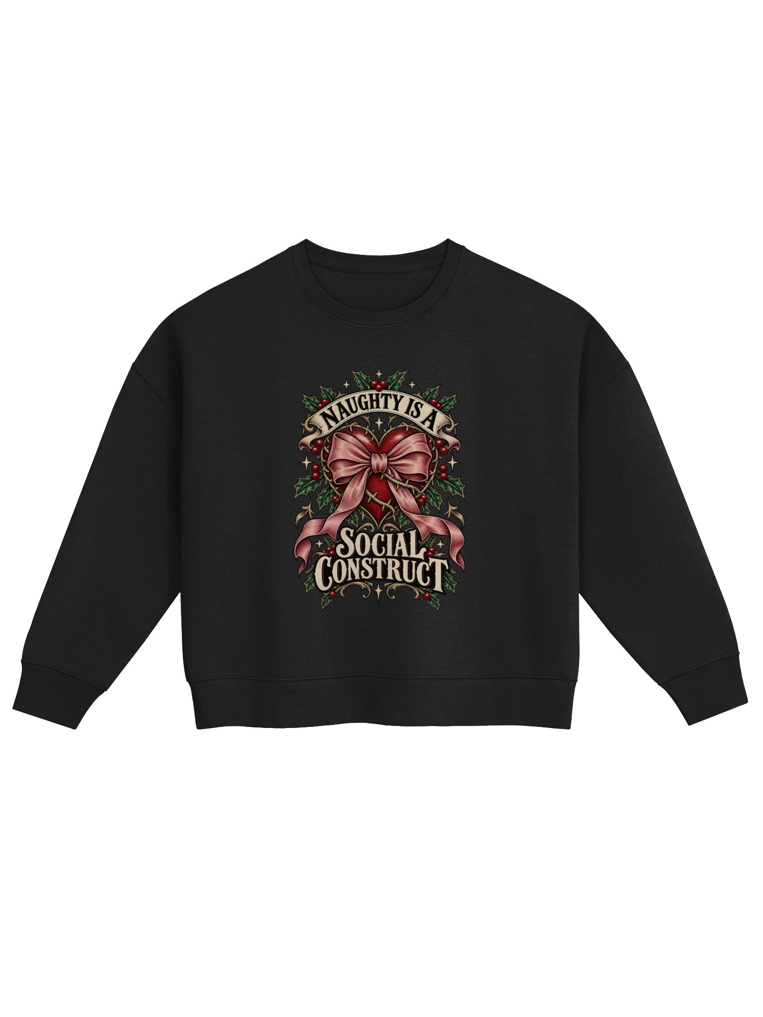 Naughty Is a Social Construct – Organic Christmas Sweatshirt product image (1)