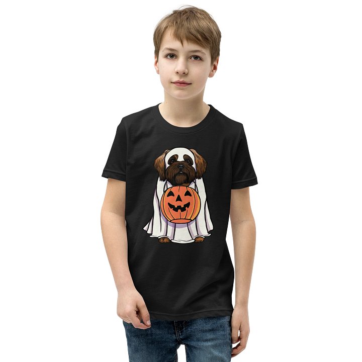 Halloween Shih Tzu(Red, Black Mask) Youth T-Shirt product image (1)