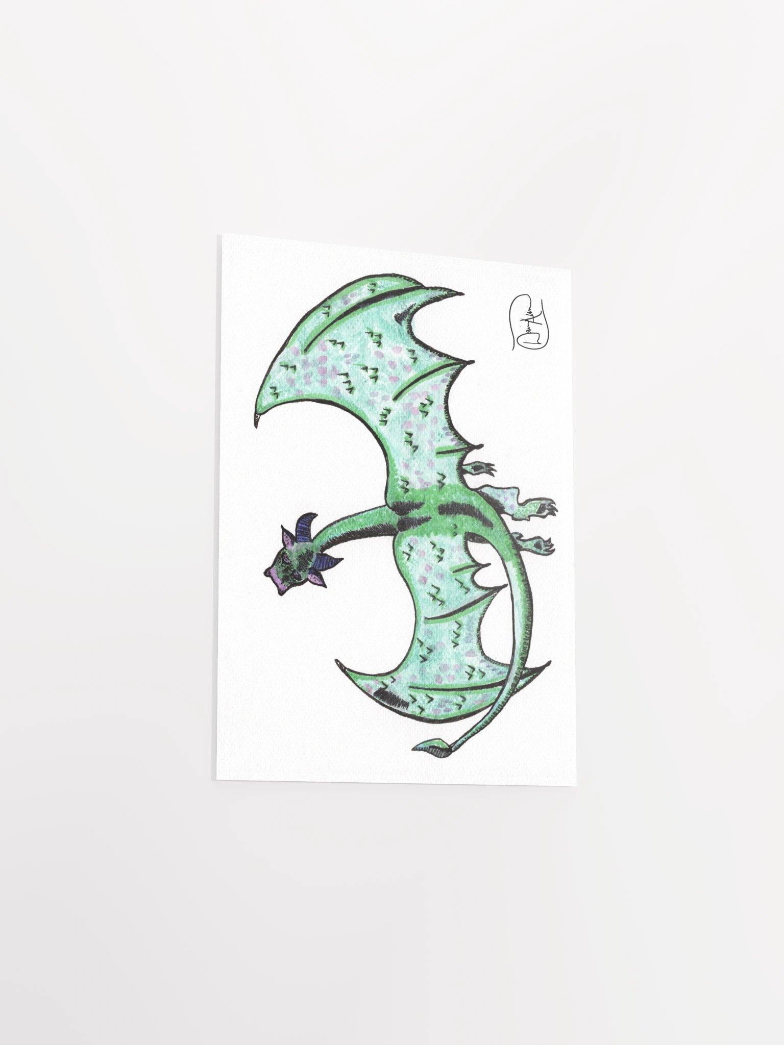 Dragon Watercolour Print product image (4)