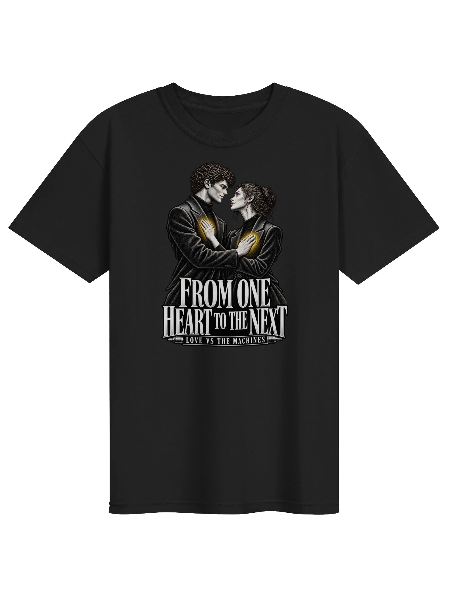 From One Heart to the Next | Love VS The Machines Heavyweight Tee product image (1)