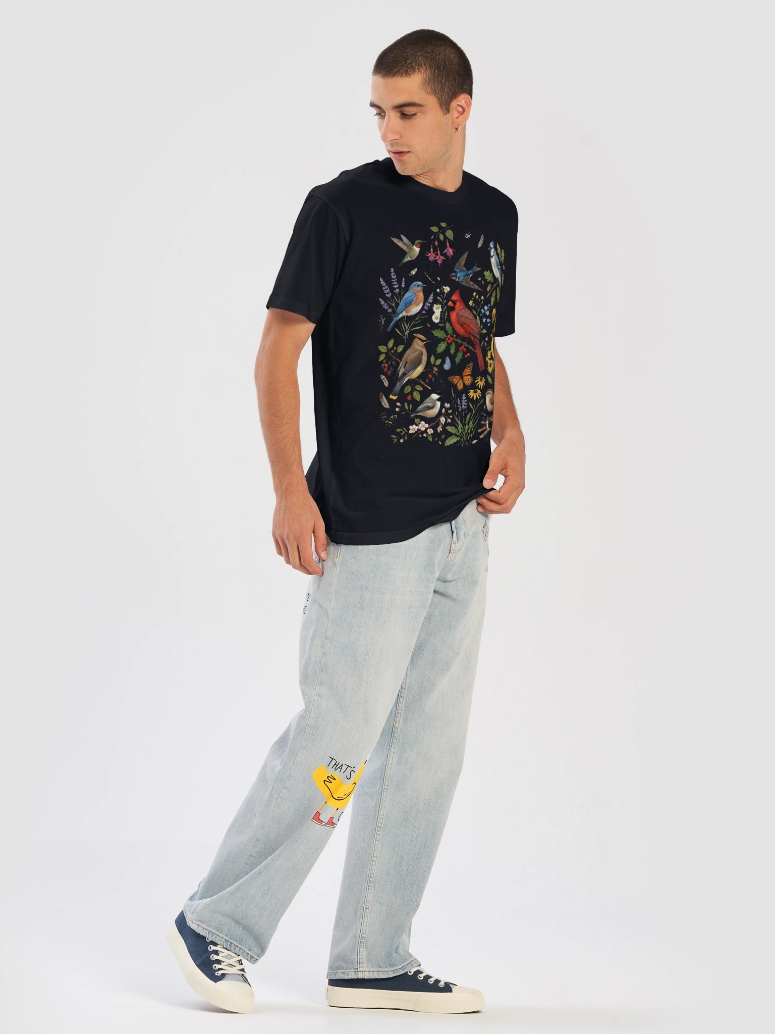 Botanical Avian Symphony T-Shirt product image (28)
