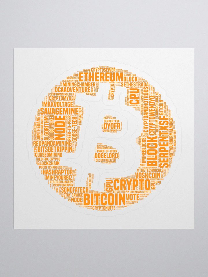 Bitcoin Logo in Words - Stickers product image (1)