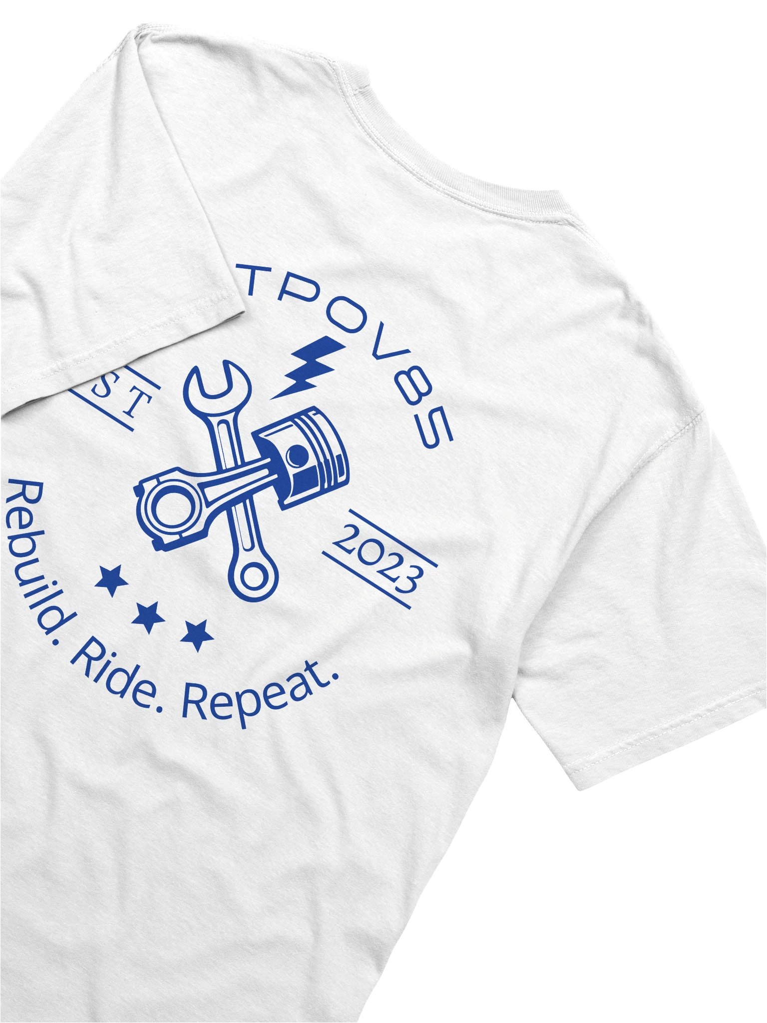 Rebuild. Ride. Repeat. Style 1, White T-Shirt product image (6)