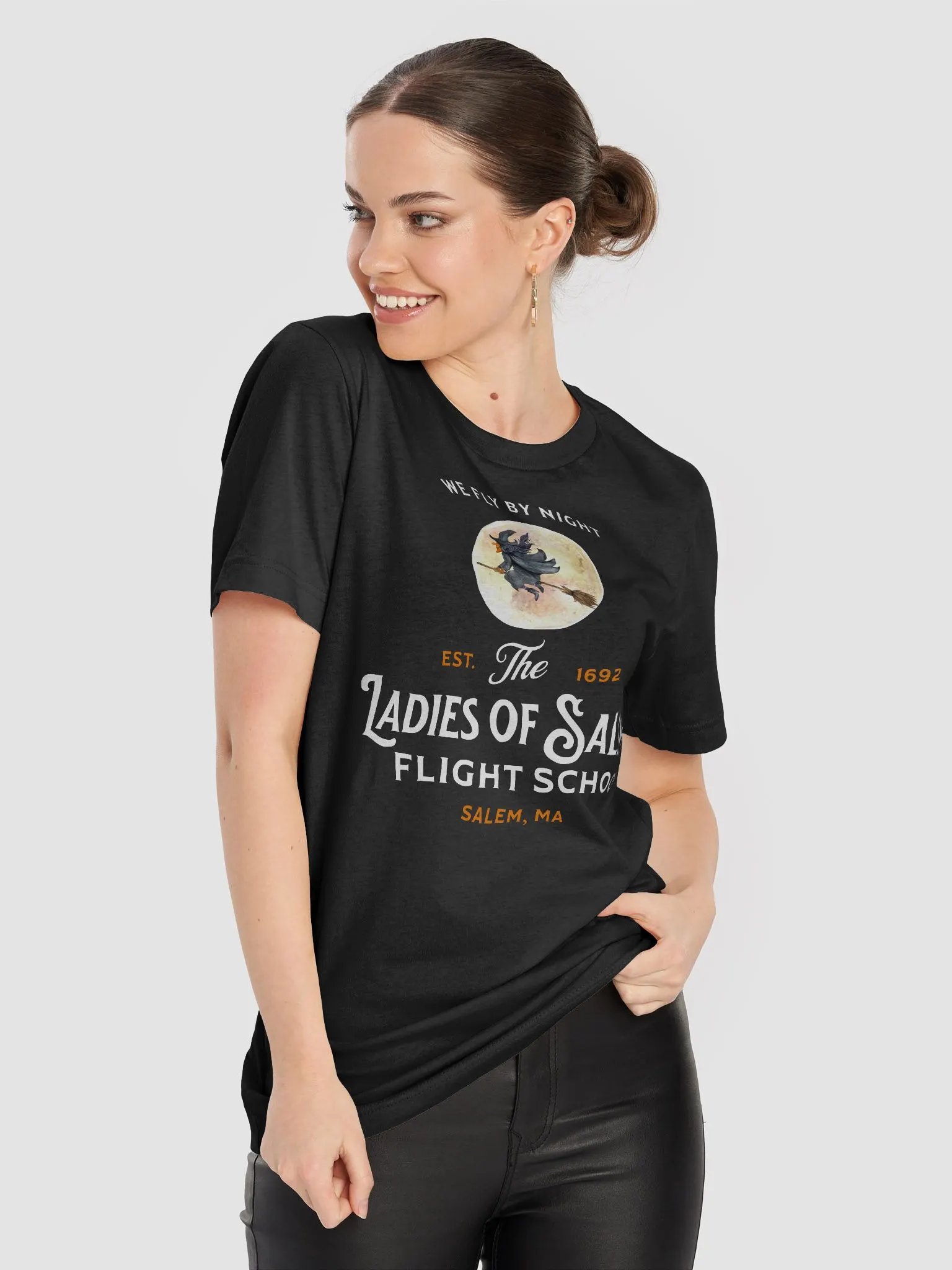 Witch Flying Broomstick Halloween T-Shirt product image (9)