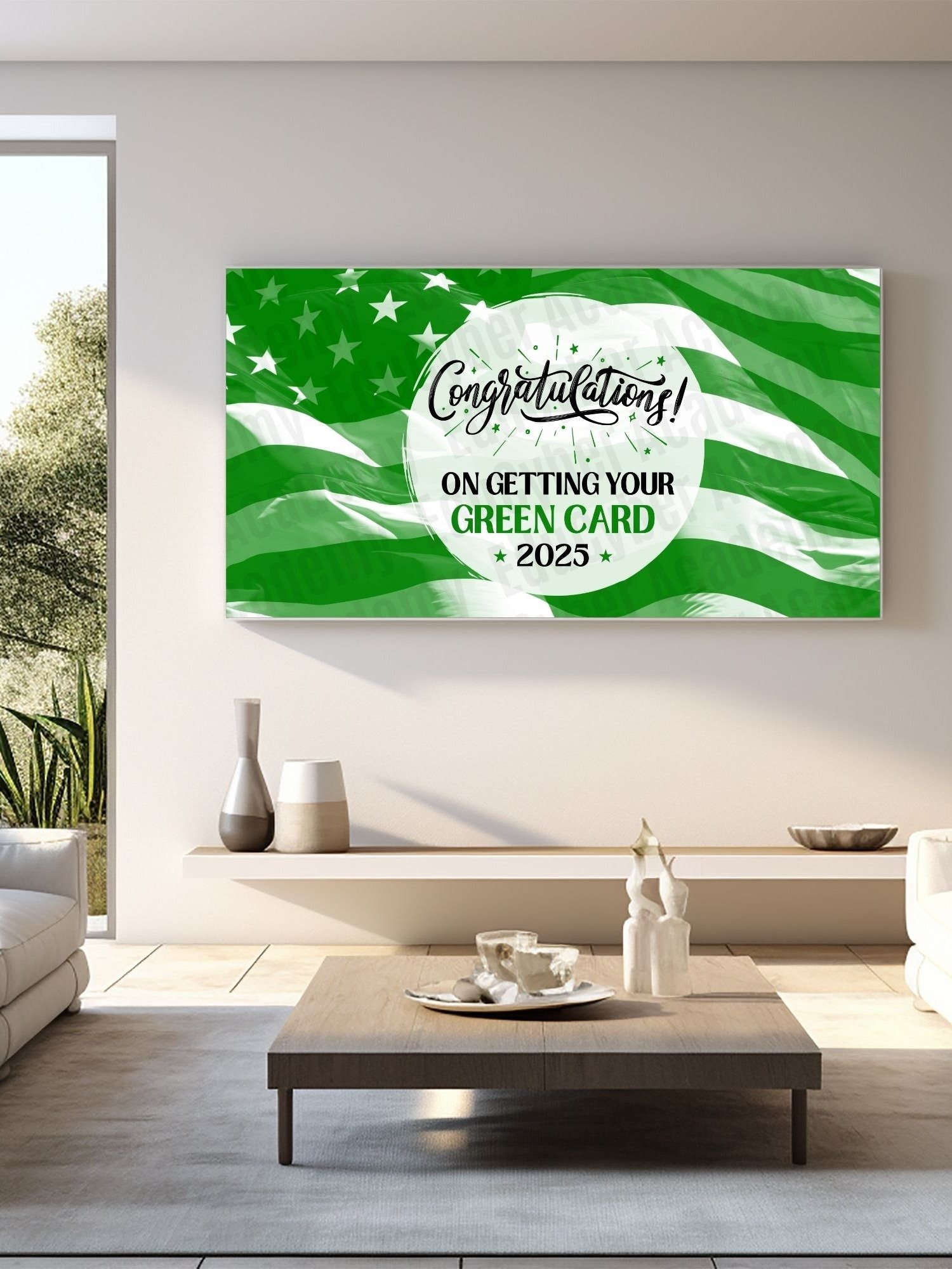 US Permanent Resident Frame TV Art Congratulations Green Card Renewal Celebration Desktop & Laptop Greencard Wallpaper Background product image (12)
