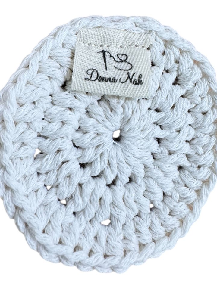 Car Cup Holder Coaster handmade crochet - set of 02 - Natural color product image (1)
