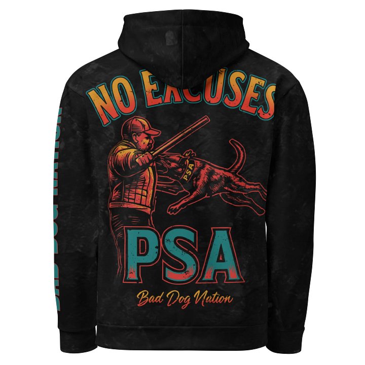 PSA No Excuses Dark - Premium Adult Unisex All Over Print Hoodie product image (1)