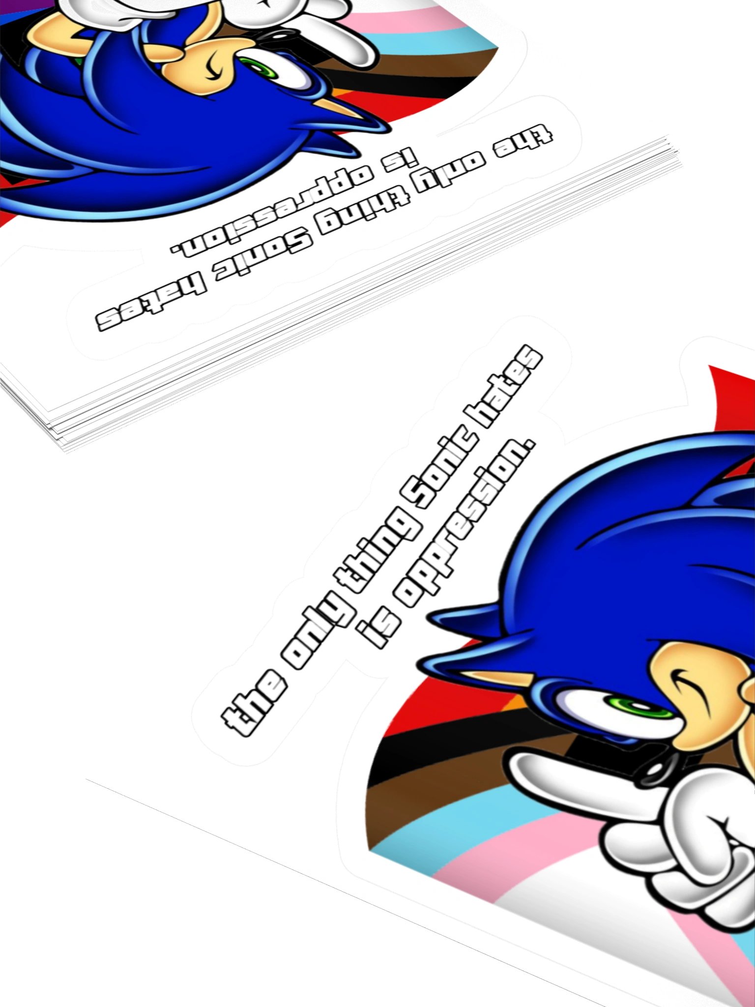 sonic hates oppression | sticker product image (7)