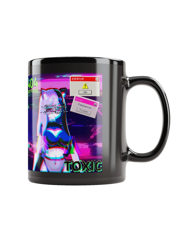 Neko Error.exe Black Glossy Mug product image (1)