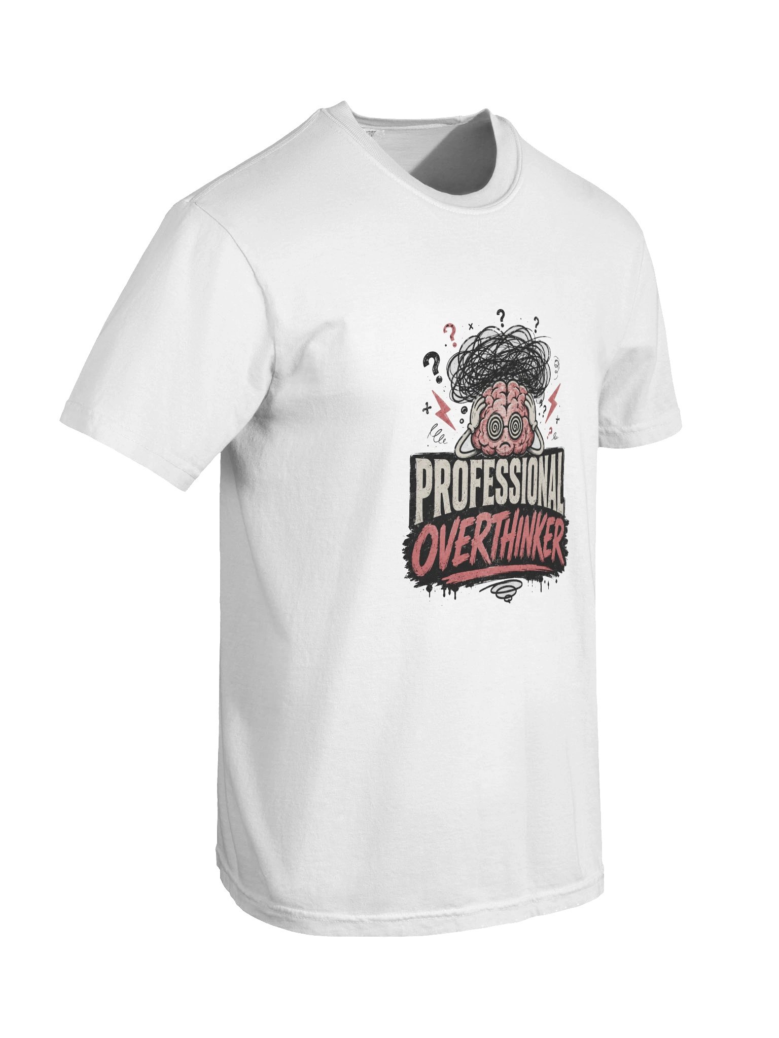 Professional Overthinker Graphic Tee – Funny Overthinking T-Shirt product image (6)