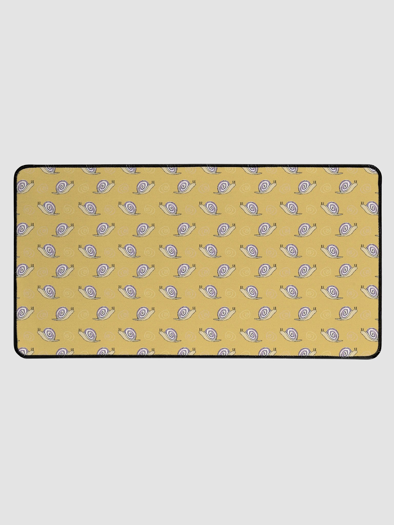 Snail Doodle Patterned Desk Mat, yellow product image (1)