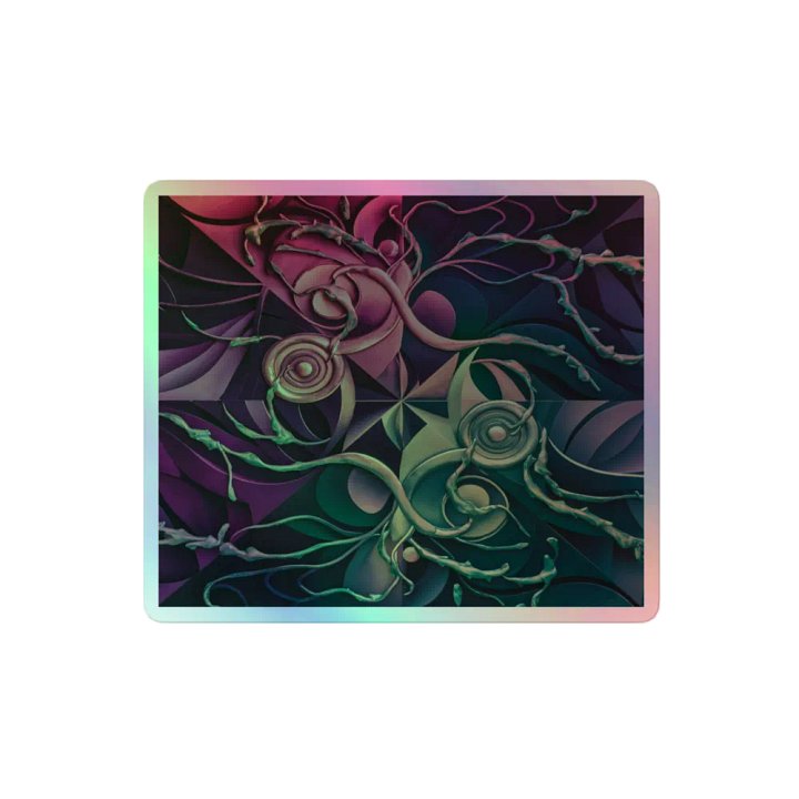 Exclusive Abstract Holographic Sticker | Premium Kiss-Cut Vinyl | Unique Design for Laptops, Cars & More product image (2)