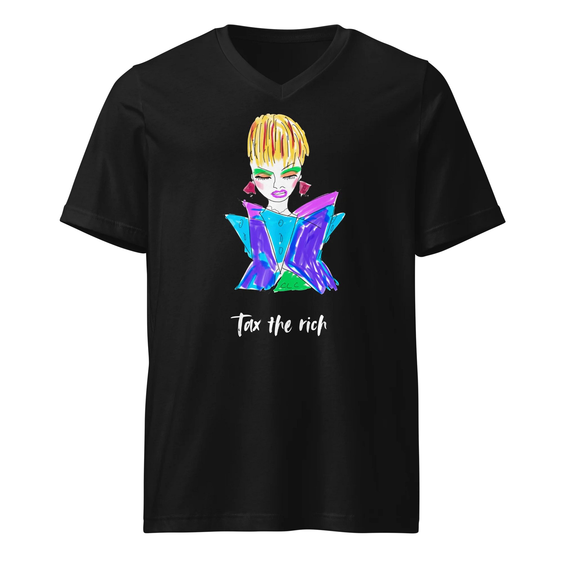 Tax The Rich V-Neck Tee product image (1)