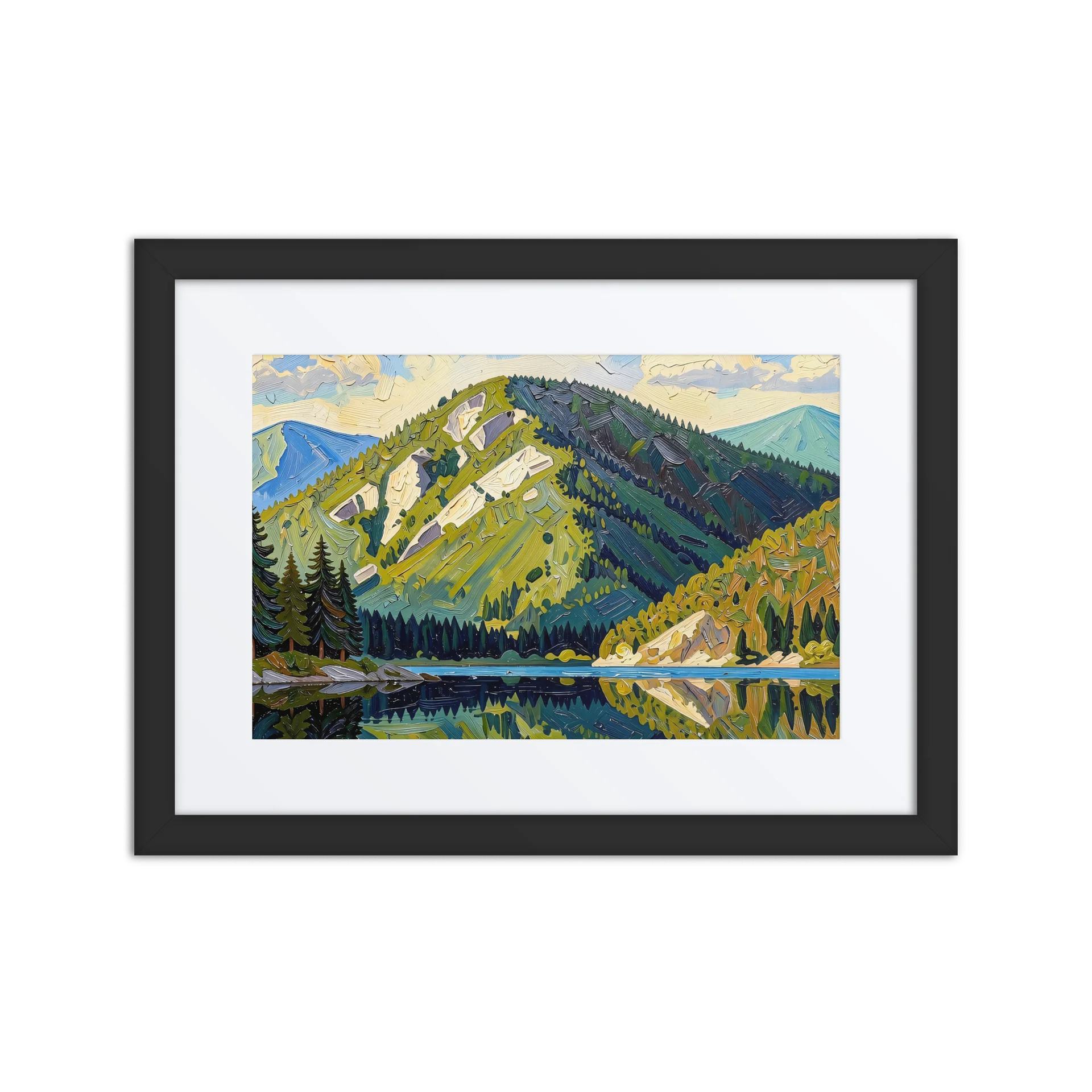 Mountain Across the Lake Framed Print product image (1)