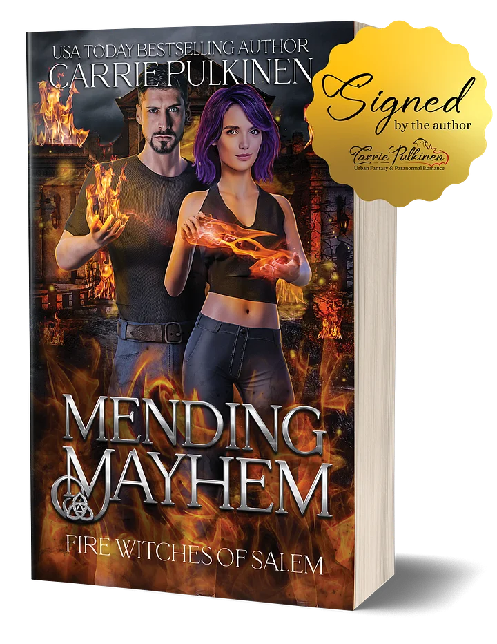 Mending Mayhem Signed Paperback product image (1)