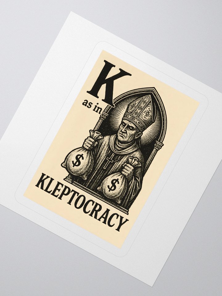 K as in kleptocracy sticker by dark alphabet product image (4)