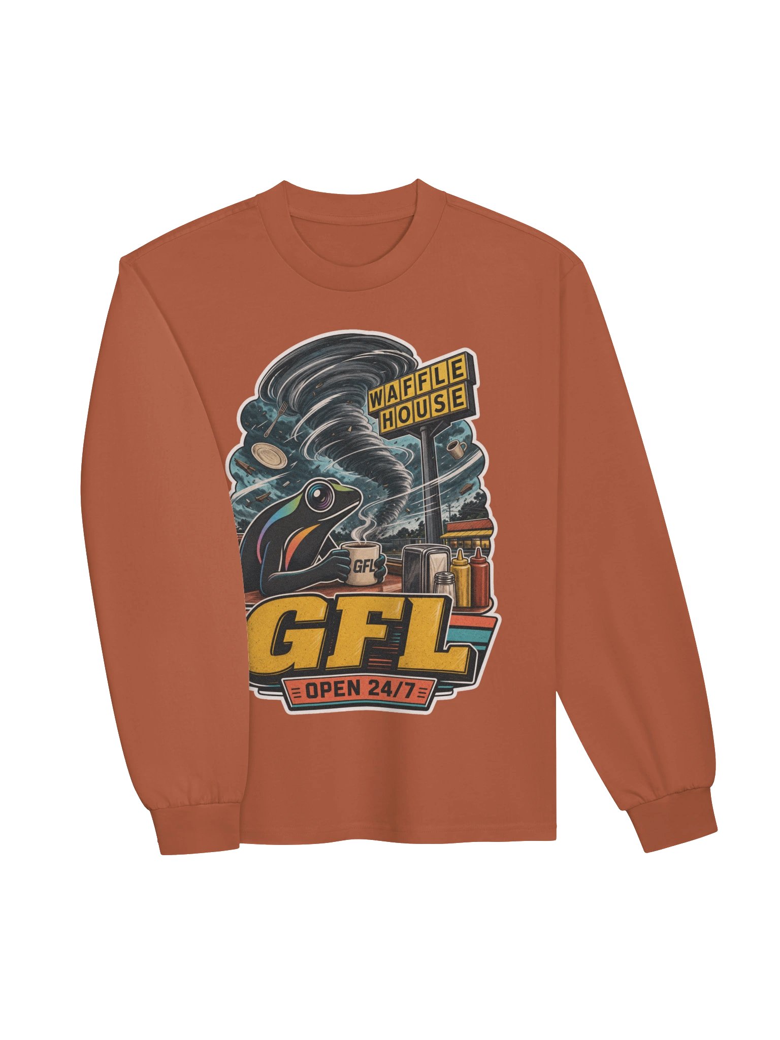 Waffle House Tornado GFL Long Sleeve Tee product image (18)
