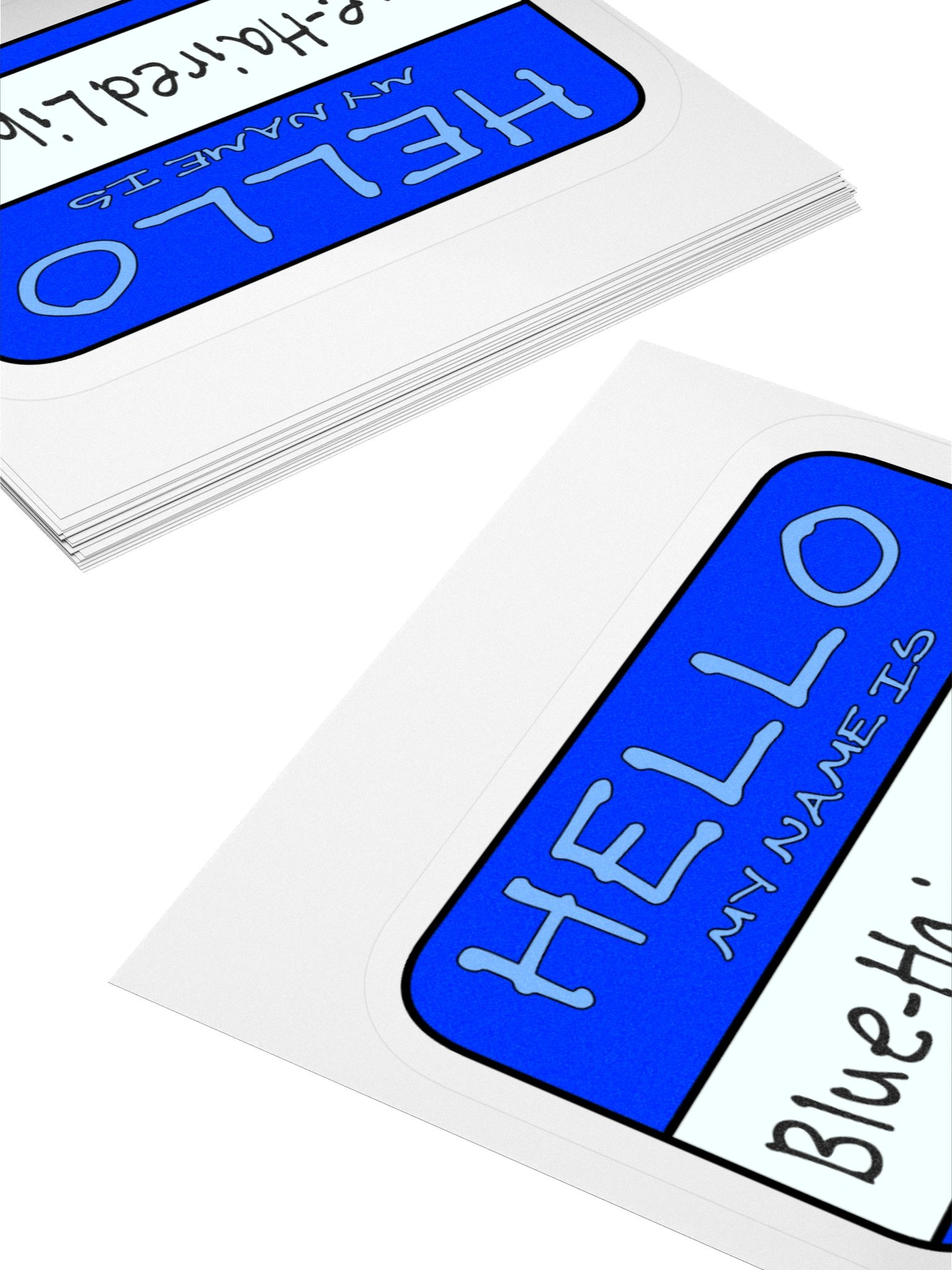 "Hello My Name is: Blue-Haired Liberal" Blue Vinyl Sticker product image (6)