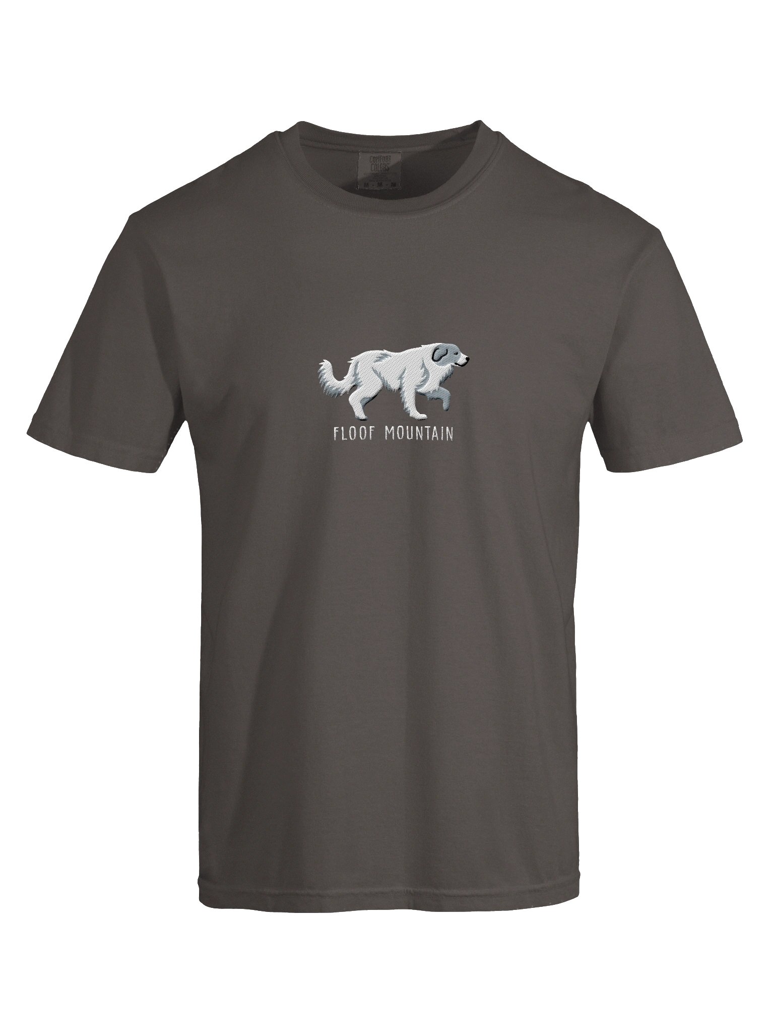Floof Mountain T-Shirt(Embroidered) of a Great Pyrenees(Blue & White) product image (10)