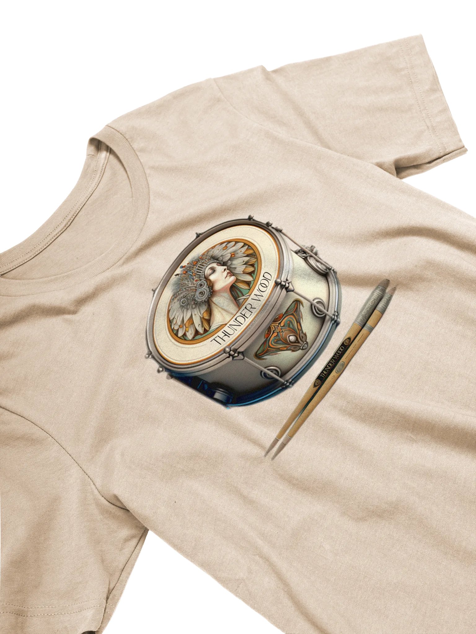 Thunder Wood Snare Drum Art T-Shirt product image (2)