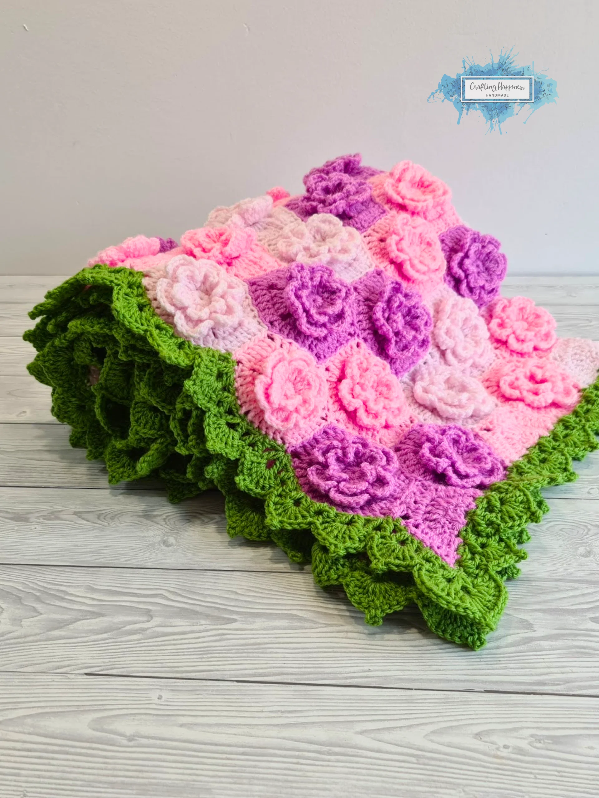 Flower Hexagon Crochet Baby Blanket Pattern | Summer Garden Afghan (PDF Pattern) product image (4)