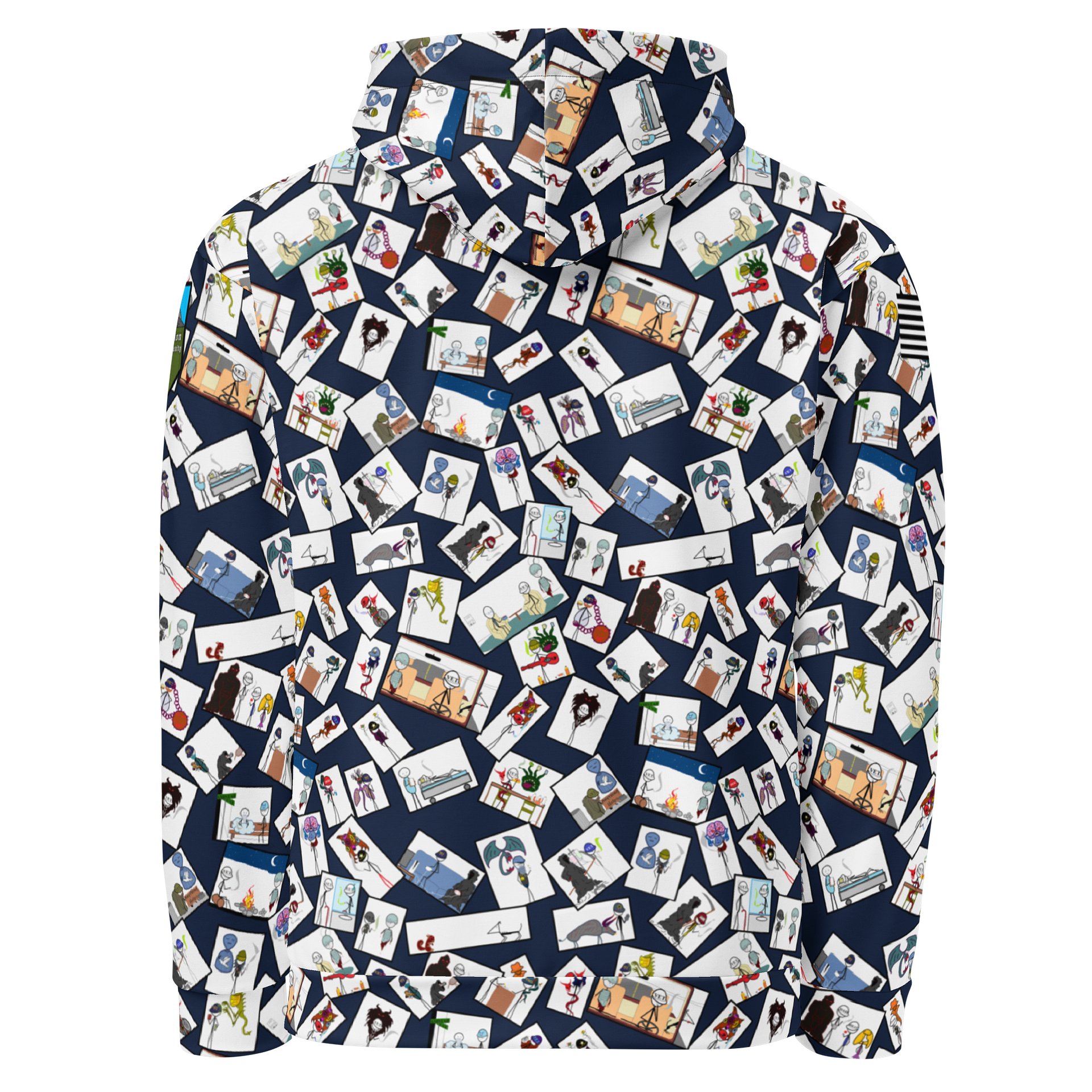 Stick Vet Comic Pannels Hoodie DkBlu product image (3)