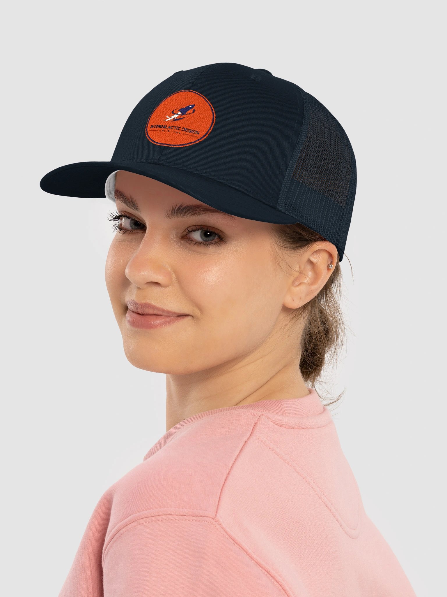 Rocket Badge Trucker Cap (Navy) product image (4)