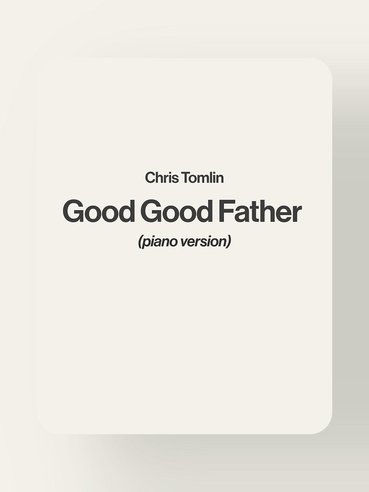 Good Good Father - Chris Tomlin product image (1)