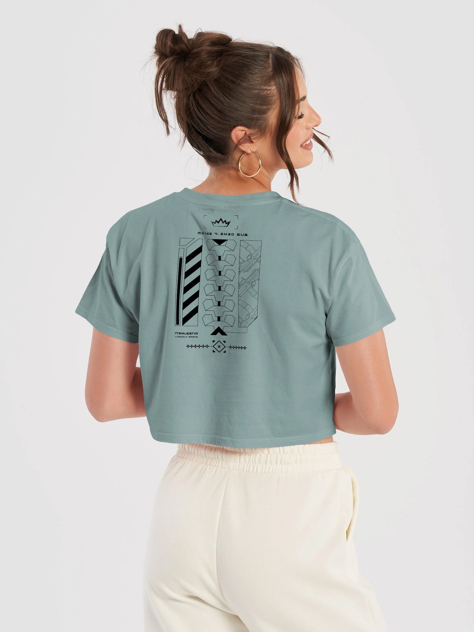 MP7 Grid Black Crop Top product image (51)