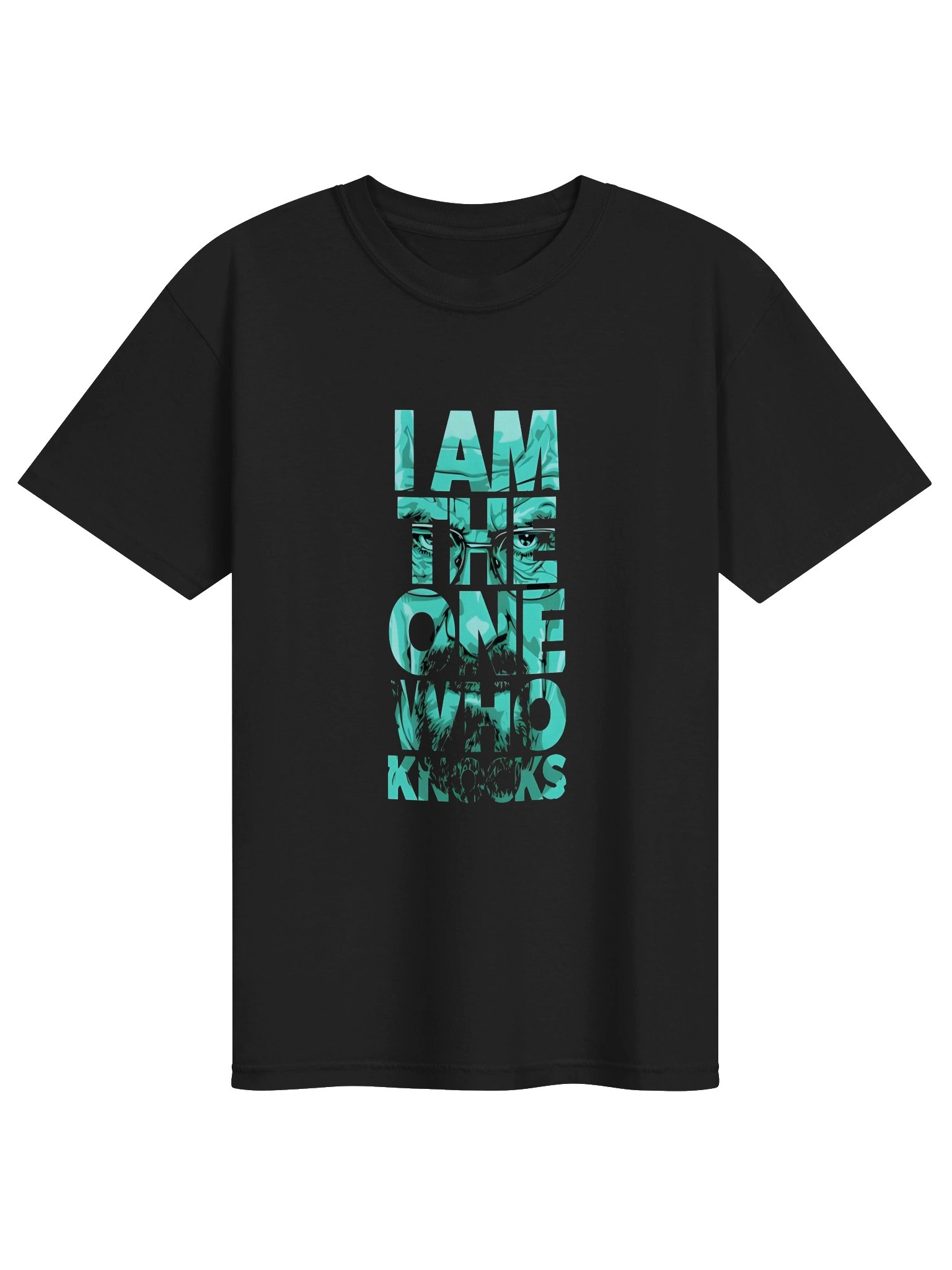 I Am the One Who Knocks T-Shirt – Navy Blue Graphic Tee product image (1)