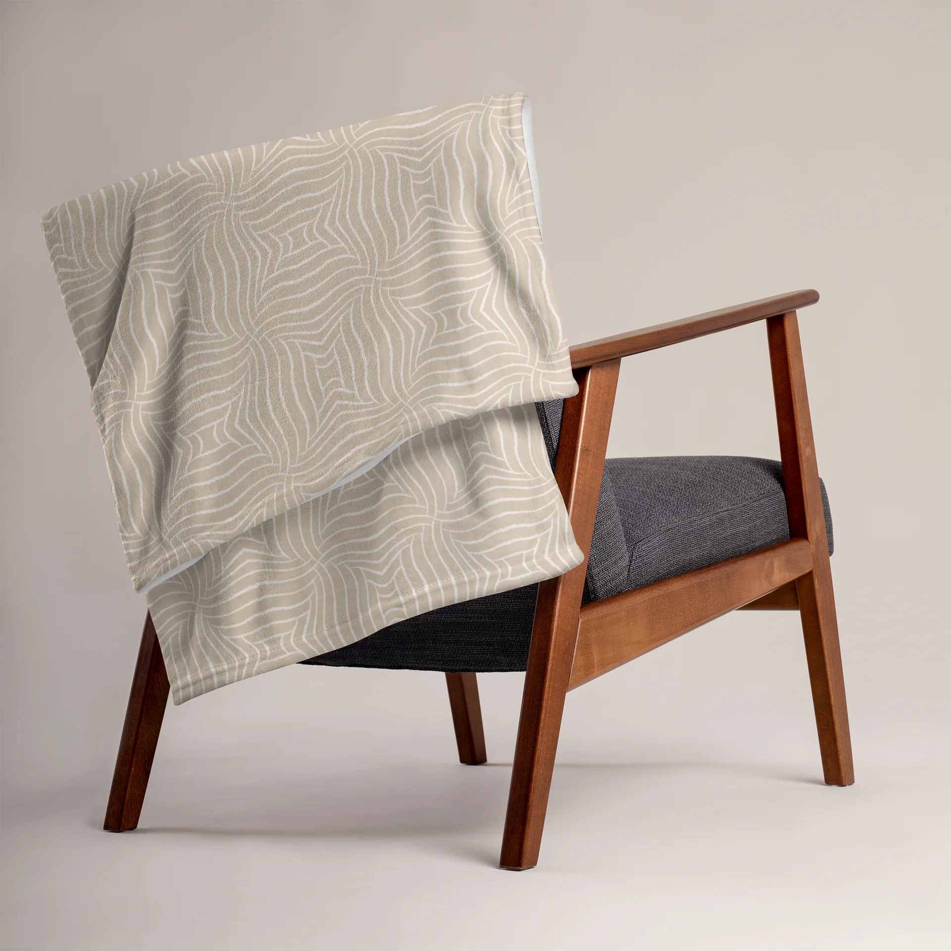 Warm Beige Minimalism Throw Blanket product image (2)