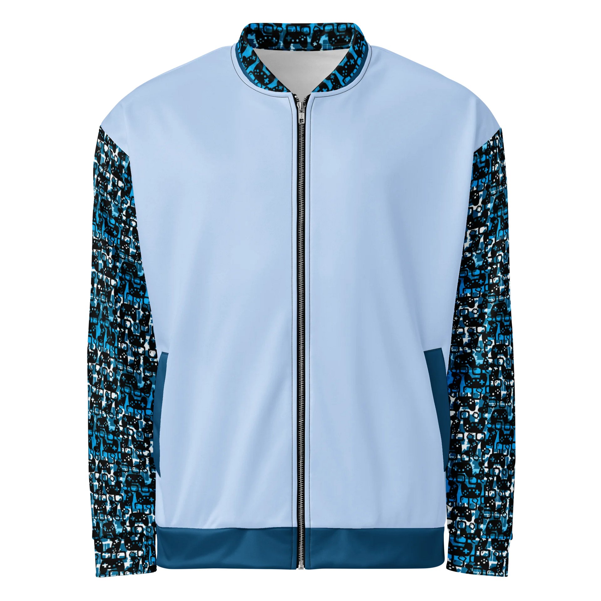 Experience Stories Unisex Bomber Jacket (Blue, Pale Blue, and Black) product image (2)